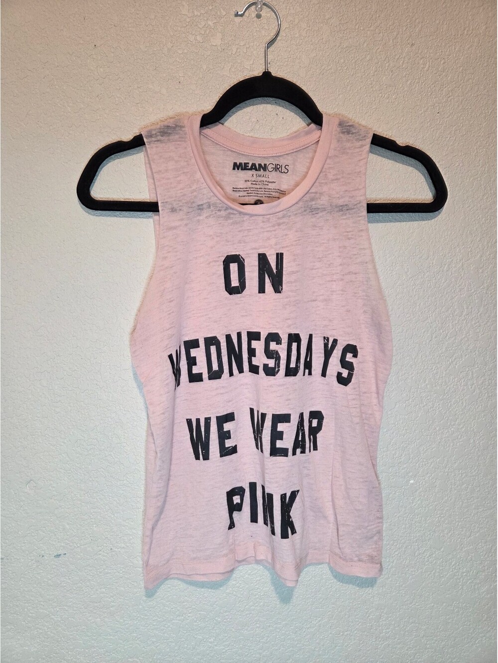 Mean Girls Pink Sleeveless Tank Top Size Y2K, XS